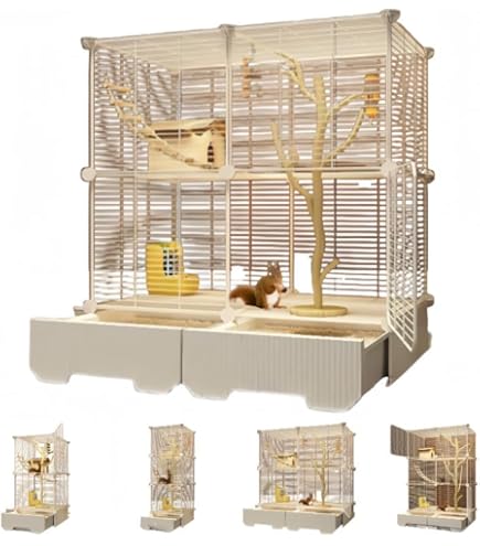 Amazon | LPYROSE チンチラケージ 大型 3 段 金属製 小動物リス