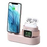【elago】 AirPods Pro 3 2 Apple Watch iPhone 対応 充電 スタンド 3in1 充電器 スタンド 純正 USB-C - Lightningケーブルのみ対応 [ エアーポッズプロ アップルウォッチ アイフォン 各種 対応 ] CHARGING HUB サンドピンク
