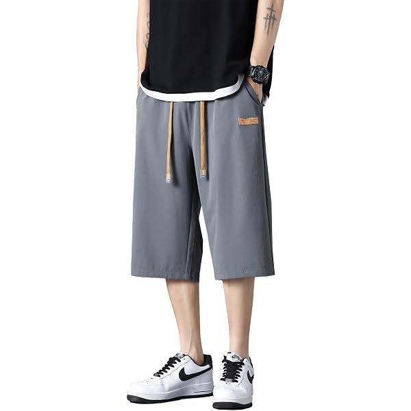 Amazon | [HRUI] メンズ短パン スポーツ 七分丈 ショートパンツ 