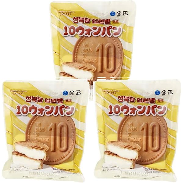 Amazon.co.jp: 10ウォンパン 冷凍 チーズ 120g×3個 韓国 10円