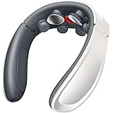 リラクゼーション器 ネックケア 【2024新設計】 3段階加熱調節 コードレス 6種類モード 15段階強度 弾性アーム 軽量 日本語 音声ガイダンス 15minタイマー機能付き 男女兼用 簡単操作 敬老の日 祝日 プレゼント 父の日 母の日 誕生日ギ