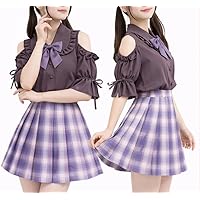 Amazon.co.jp: 「きせき」アイドル風な青チェックコスプレ衣装