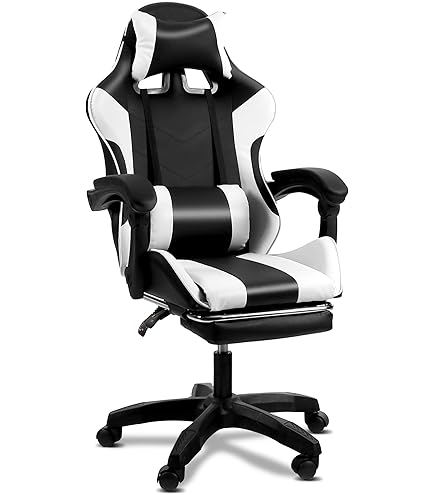ゲーミングチェア ィス オットマン デスクチェア オフィスチェア フットレスト Amazon.co.jp: Laovyarw ゲーミングチェア ィス オットマン