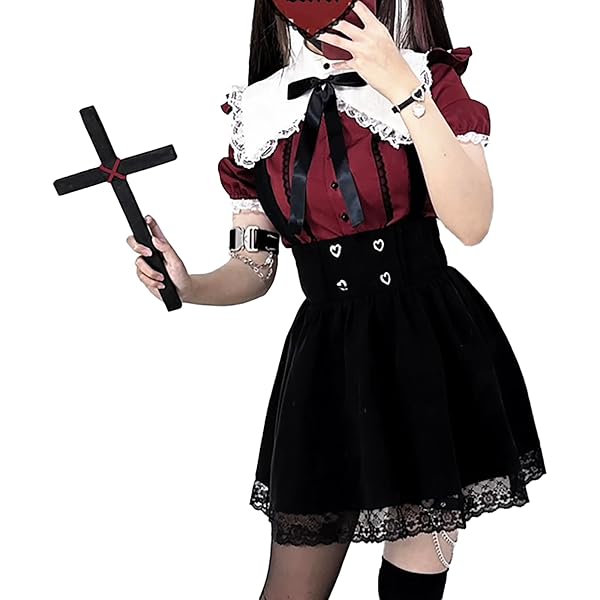 地雷 ゴスロリ 十字架 クロス レースアップ リボン セットアップ 姫袖 ❤︎ 楽天市場】【SALE】 レースアップ十字架ツインリボンクリップ