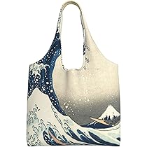 Amazon | [Lxiaoqi] 浮世絵 神奈川沖浪裏 エコバッグ