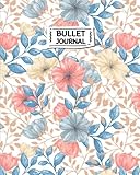 Bullet Journal: Watercolor Floral and Leaf - 8"x10" (150 Pages Dot Grid Journal)- Planner and Sketch Book Diary for Calligraphy: Dot Grid Journal