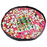 おもちゃ収納バッグ HOMECUBE 直径150cm 子どもプレイマット ブロック片付け ドローストリングバッグ 片付けマット レゴ 収納 防水シート ストレージバッグ (レッド)