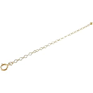 ROYAL JEWELRY(ロイヤルジュエリー) 10cm 14KGF シルバー925ロジウム加工 アジャスターチェーン (14KGF)