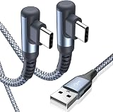 USB Type C ケーブル L字【2本セット 0.8m1.8m2.8m】Sweguard USB-C to USB-A【PD& QC3.0対応 3.1A急速充電】タイプc 充電ケーブル iPad Pro、Samsung Galaxy S23 S22,Sony、Xiaomi,Huawei,Google Pixelその他Android各種、usb c機器と互換性があり(グリーン)