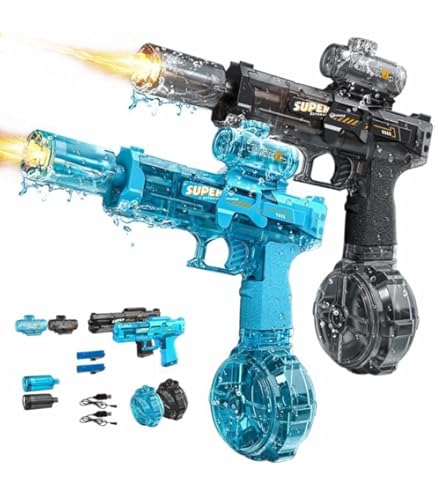 Amazon | [Yizibuur]2025新登場 電動水鉄砲 高速連射式 電動ウォーター