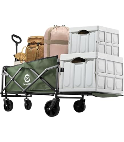 Amazon.co.jp: RULAYMAN アウトドアワゴン【2025強化版 後部展開可】大