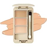 ukiss パレットコンシーラー 3色入り ハイカバー 高密着 ダブルエンドブラシ (01# ナチュラルベージュ)