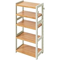 ナチュラル木製オープンシェルフ 5段 Amazon｜ぼん家具 【完成品】 オープンラック 木製 5段 幅44.9
