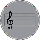 Joy Carpets Kid Essentials Music & Special Needs Round Play Along Rug Gray 13'2 [並行輸入品]