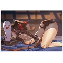 Amazon.co.jp: 原神 Hu Tao Genshin Impact Anime Game Pornキャンバス ...
