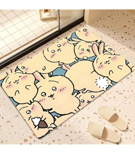 Amazon | ちいかわ バスマット 足拭きマット お風呂マット 大判 ソフト