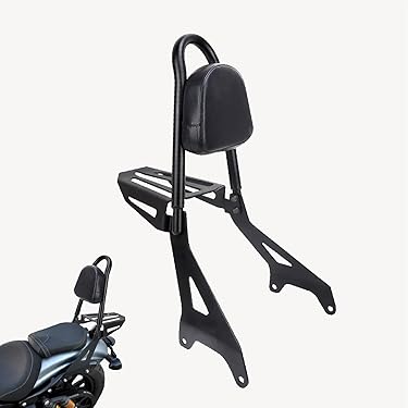 バイク バックレスト シーシーバー 　キルティングデザイン Amazon.co.jp: MOSISO バイク用 シッシーバーバックレスト
