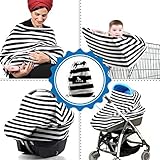 4 In 1 Multi-Use Stretchy Nursing Cover, Car Seat & Stroller Apron Canopy, Shopping Cart Cover. Infa