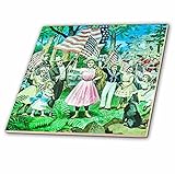 3drose Scenes from the Pastマジックランタン – マジックランタンスライドAmerican Let音楽Swell the Breezeヴィンテージ – タイル 8-Inch-