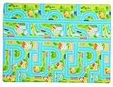 やわらかはいはいマットＭ　シティロード柄　（185ｘ135ｃｍ）厚さ1.0ｃｍ　プレイマット、遊びマット、キッズマット、フロアマット、リビングマット、防音マット