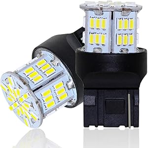 12V-24V車用 T20シングル ウインカー ホワイト LEDバルブ LEDライト LEDランプ54連3014SMD…