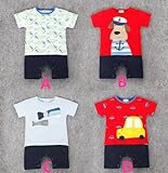 ベビー赤ちゃん　新生児連体服 カバーオール ( 80-90-90-95cm)各サイズ一枚ずつ　　D 【4点】