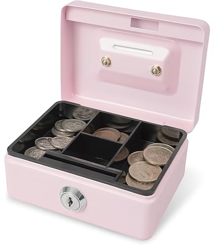 Amazon.co.jp: 貯金箱 金庫 鍵付き 手提げ金庫 小型金庫 500円玉