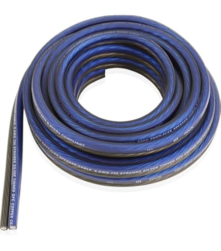 Amazon | 100 ' Feet OFC True 8ゲージAWG酸素銅スピーカー配線車