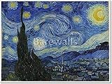 The Starry Night用紙印刷壁アート 36in. x 48in.