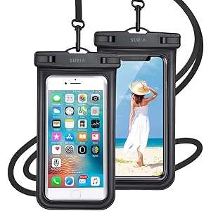 【最新版 & 指紋認証/Face ID認証対応】 防水ケース スマホ用 ( 2枚セット ) IPX8認定 完全保護 防水携帯ケース 完全防水 タッチ可 顔認証 気密性抜群 iPhone11/iPhoneXR/X/8/8plus/Android 6.5インチ以下全機種対応 防水カバー 水中撮影 お風呂 海水浴 水泳など適用