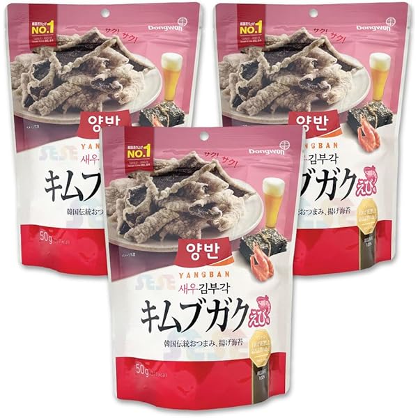 Amazon.co.jp: ヤンバン キムブガク (のり天) 50g x 3袋セット