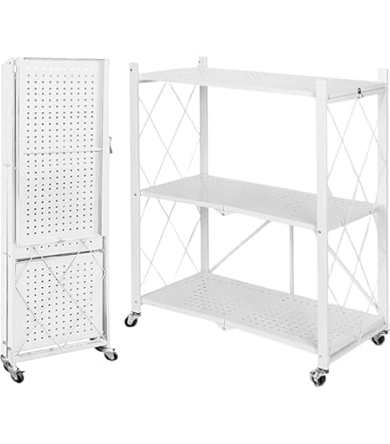 スチールラック棚折りたたみ折り畳みキャスター付き幅70cm５段白ホワイト スチールラック棚折りたたみ折り畳みキャスター付き幅70cm3段白