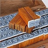 CCINEEのセット70ピースヴィンテージスタイル木製ゴムアルファベット文字番号スタンプby CCINEE