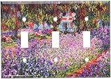 Art Plates - Monet: The Artist's Garden Switch Plate - Triple Toggle [並行輸入品]