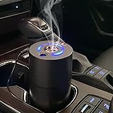 車用アロマディフューザー フレグランスオイルセット イルミネーション搭載 Dream Link カーディフューザー 部屋用 卓上 寝室にも ゲーミング部屋にも 芳香剤 車載 噴霧式 ネオンライト クールブラック (クールブラック)