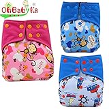 Ohbabyka3点セット 布おむつカバー サイズ調整可 キッズ ベビー 赤ちゃん 新生児 トイレ 布おむつカバー 布オムツカバー 70cm 80cm 90cm 子供 保育園 入園準備 入園グッズ 男