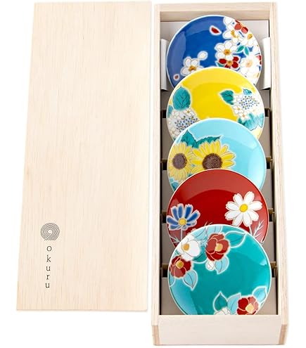 Amazon | ブルーインパルス 九谷焼 青郊窯 小皿 5枚 | ノー