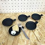 手つき丸小皿 箸置き 小皿（5個セット） (ブラック（黒）)