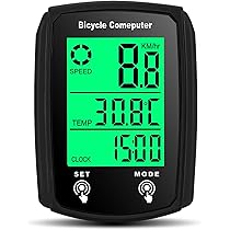 Amazon | サイクルコンピュータ スピードメーター 多機能 大画面表示