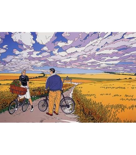 わたせせいぞう 版画　レンガ色の街 Amazon.co.jp: わたせせいぞう 版画(ジクレー） ｢レンガ色の街