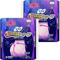 Amazon | 超 熟睡 ショーツ 特に多い夜用 XL サイズ 4枚 ×2個セット