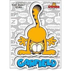 Amazon Co Jp ガーフィールド 逆さま キャラクターステッカー アメリカ アニメ イラスト かわいい Garfield 猫 Gf003 Gs 公式グッズ 文房具 オフィス用品