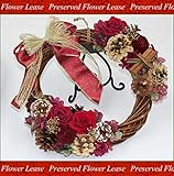 プリザーブドフラワー リース小（レッド） (レッド)