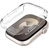 【Spigen】 Apple Watch ケース 41mm 【 Series 9 / 8 / 7 対応 】 全透明 落下 衝撃 吸収 簡易着脱 超薄型 シンプル スリム 軽量 保護カバー アップルウォッチケース シン・フィット ACS04187 (ク