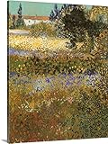 Vincent Van Goghプレミアムシックラップキャンバス壁アート印刷題名Flowering Garden 11" x 14" 1936056_24_11x14_none
