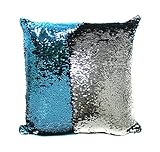 Yukunda 2色リバーシブルスパンコールマーメイド枕カバー16×16 inch