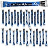 Cyalume SnapLight Blue Light Sticks - 6 Inch Industrial Grade, High Intensity Glow Sticks with 8 Hou