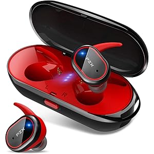 【2019進化版 Bluetooth5.0 HiFi高音質】 Bluetooth イヤホン 自動ペアリング 自動ON/OFF IPX6防水 完全ワイヤレス イヤホン 両耳 左右分離型 軽量 マイク付き タッチ式 Siri対応 ノイズキャンセリング&AAC対応 技適認証済 日本語音声提示 ブルートゥース イヤホン iPhone/iPad/Android対応 PZX