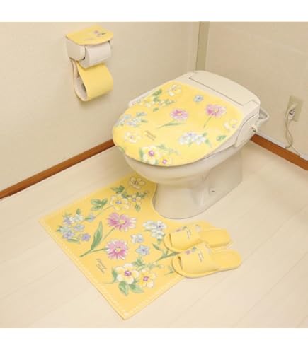 Amazon｜トイレマット セット 5点 U型便座専用 北欧 おしゃれ イエロー