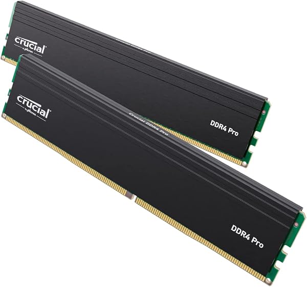 Crucial(クルーシャル) PRO (マイクロン製) デスクトップ用メモリ 16GBX2枚 DDR4-3200 メーカー制限付無期限保証CP2K16G4DFRA32A【国内正規代理店品】 - 1